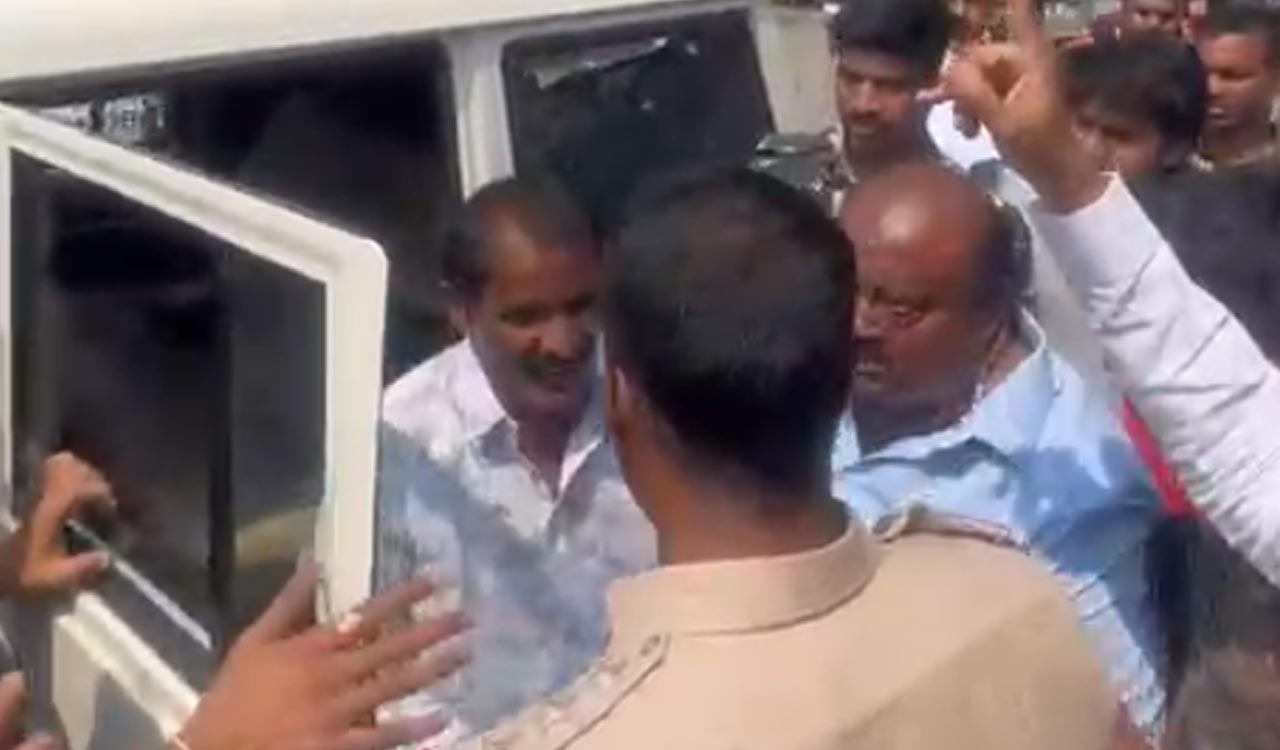 Mild tension in Karimnagar as BRS candidate Kurra Thirupathi arrested