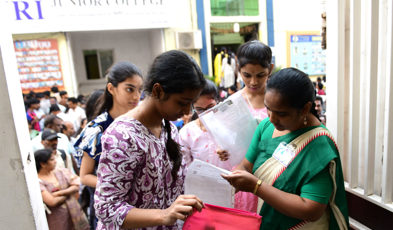 Telangana inter exams begin smoothly