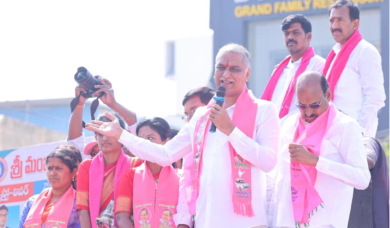 Congress, BJP seeking votes in Gajwel after questioning KCR’s development, says Harish Rao