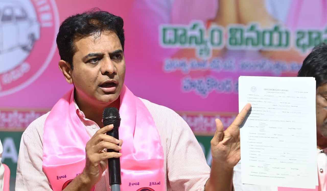 KTR suspects conspiracy to destroy Cash-for-Vote case evidence in FSL fire, demands judicial probe