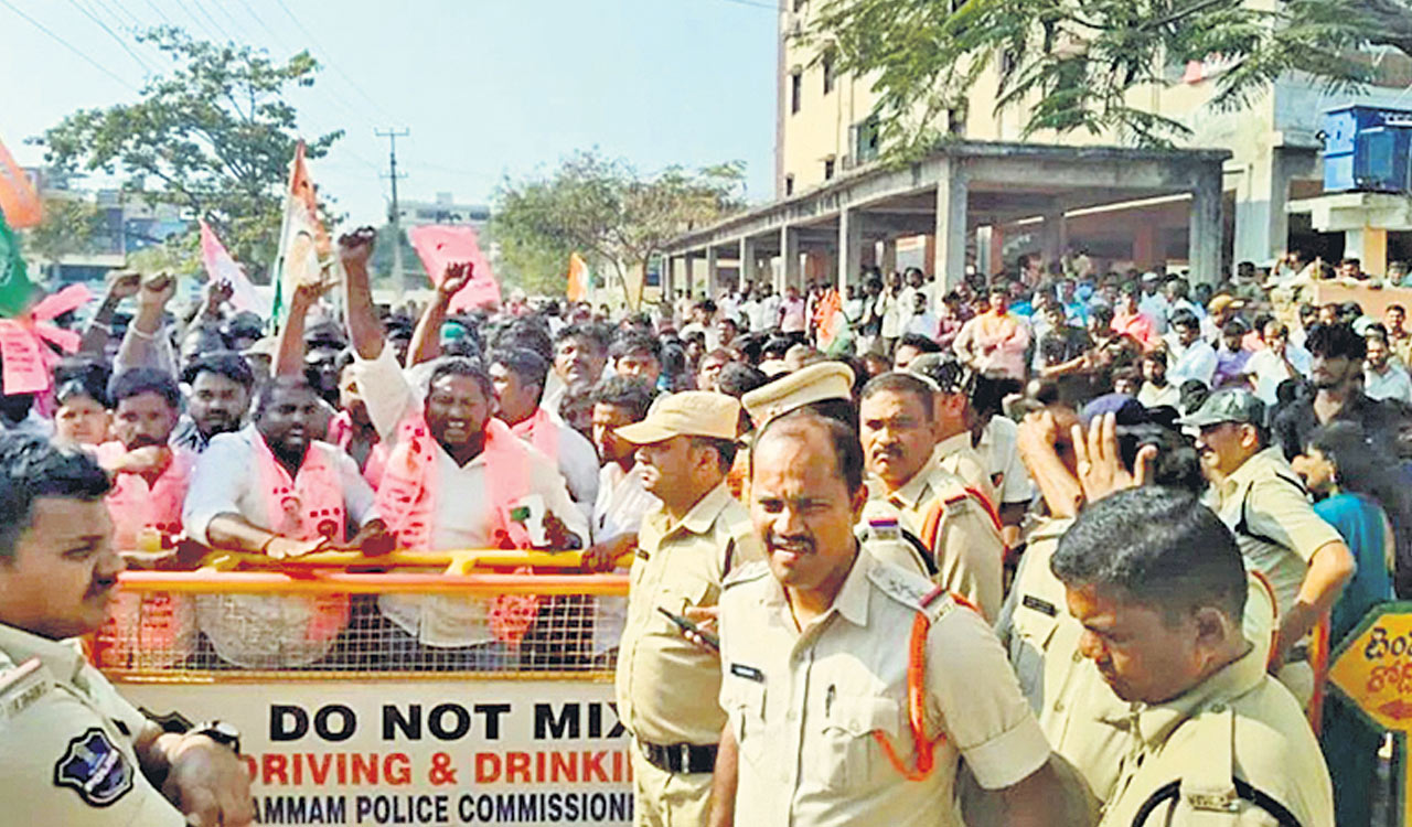 Khammam tense as BRS, CPI (M) protest at Edulapuram counting centre
