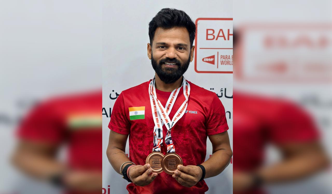 Krishna Nagar wins two bronze medals at Para Badminton World Championships
