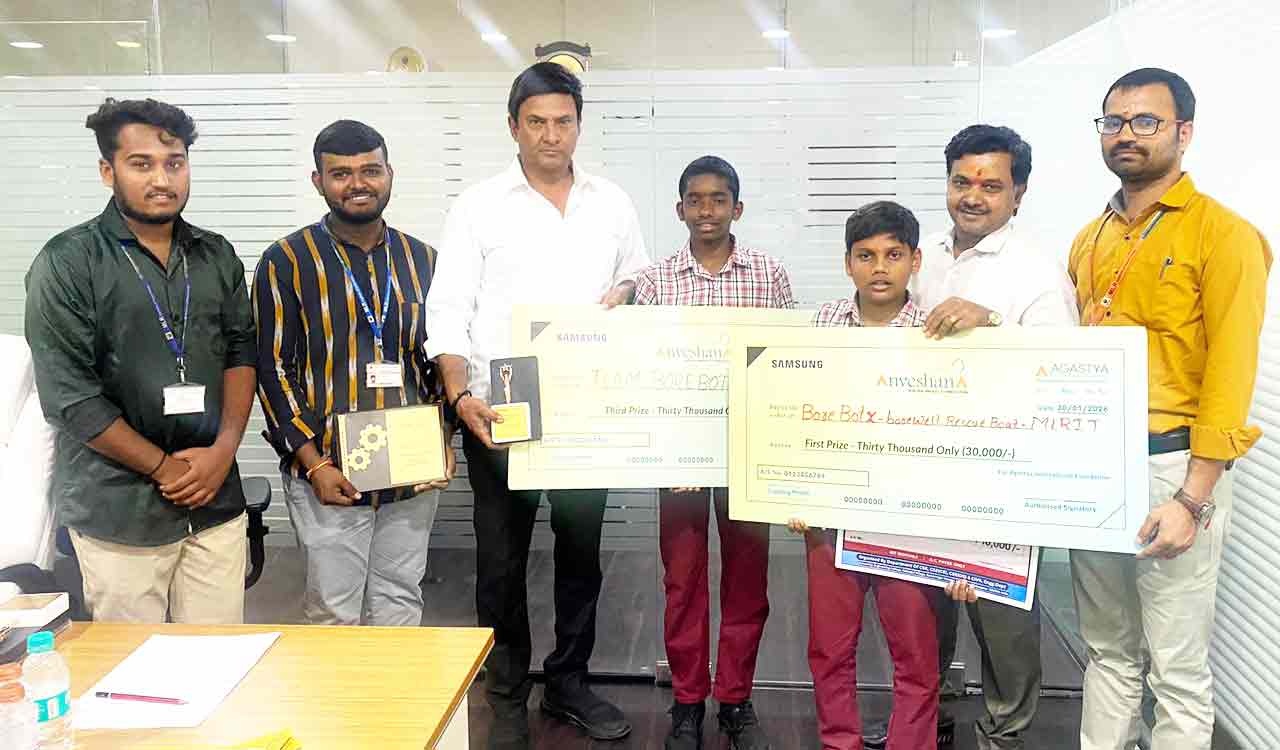 MLRIT innovation team places third nationally at Anveshana 2026