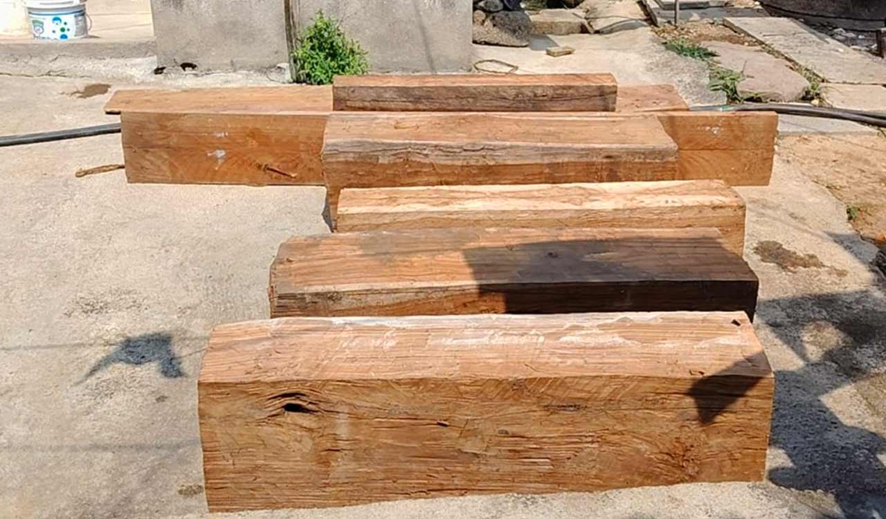 Man booked for illegal teak timber storage in Chintapalli