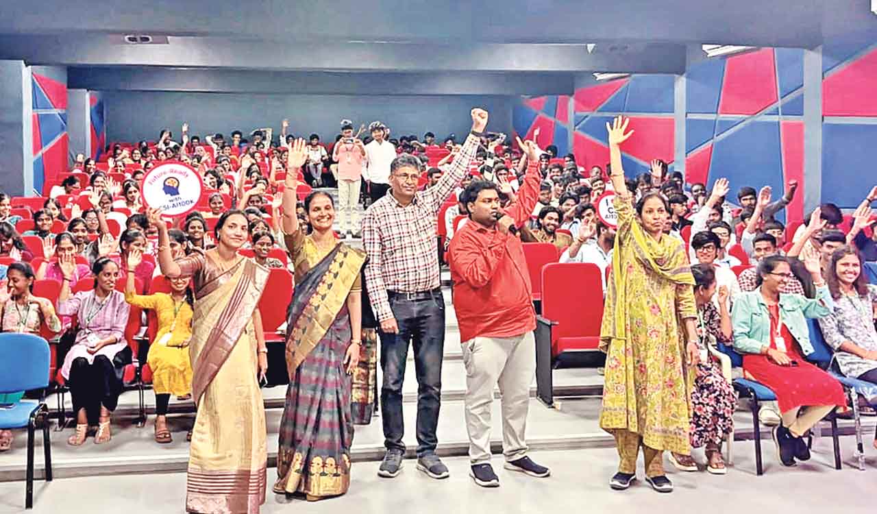 CMR Engineering College hosts CSI AI 100K Program