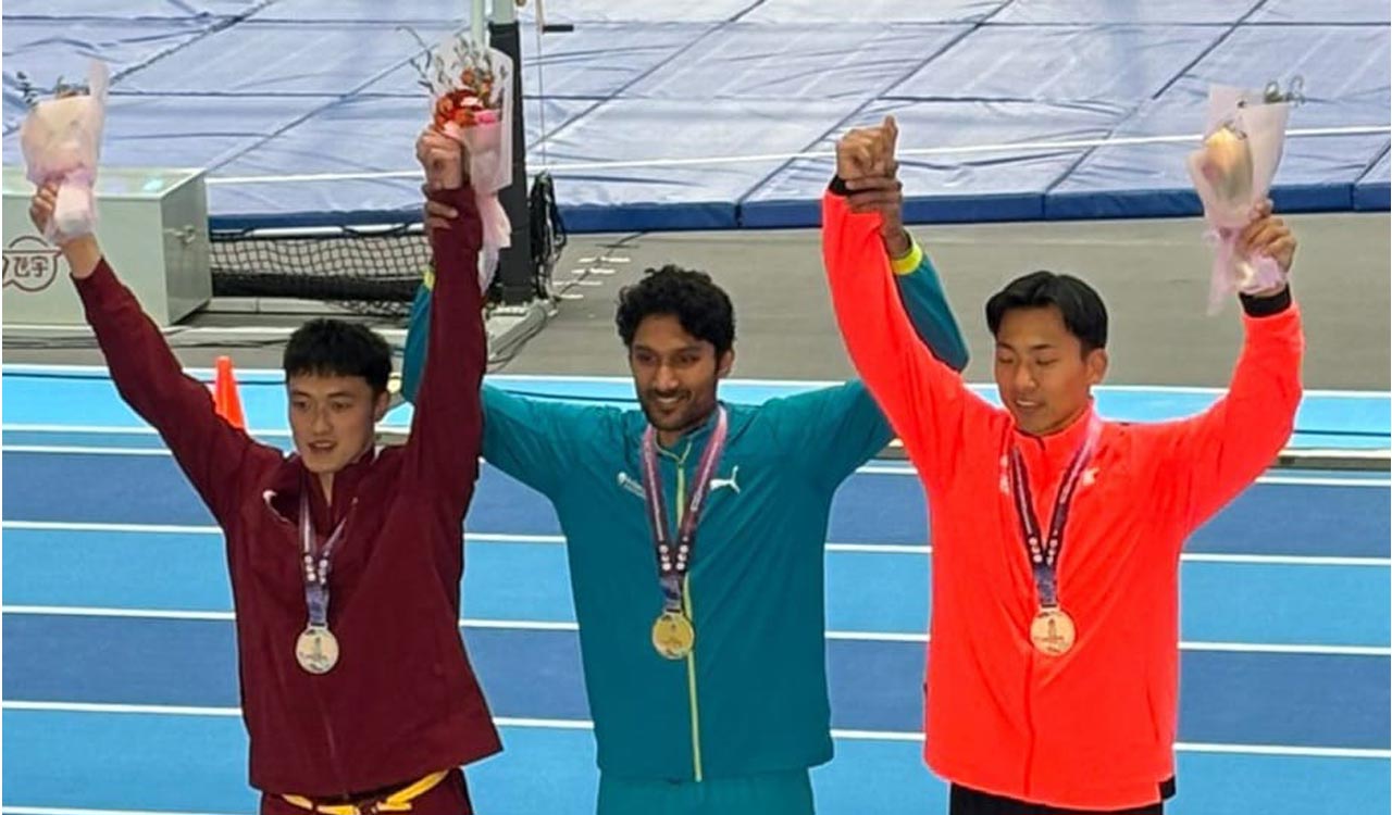 Tejaswin Shankar wins gold in Asian Indoor Athletics heptathlon
