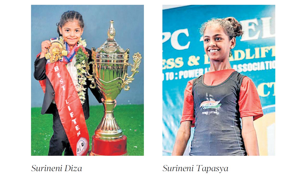 Tapasya and Diza win gold at National powerlifting championship