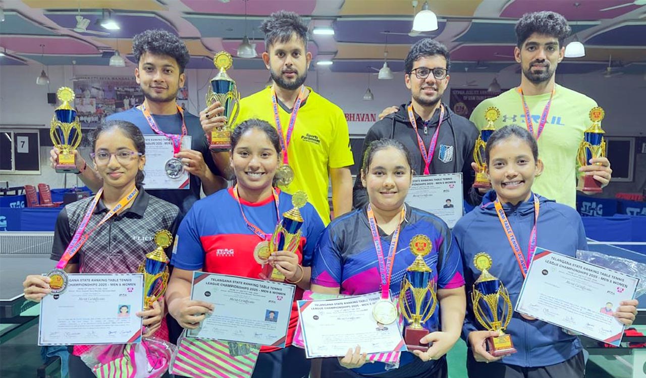 Swarnendu and Varuni win Telangana State Table Tennis titles