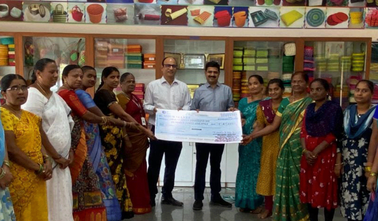 Cheques distributed to women at Nava Women Empowerment Centre