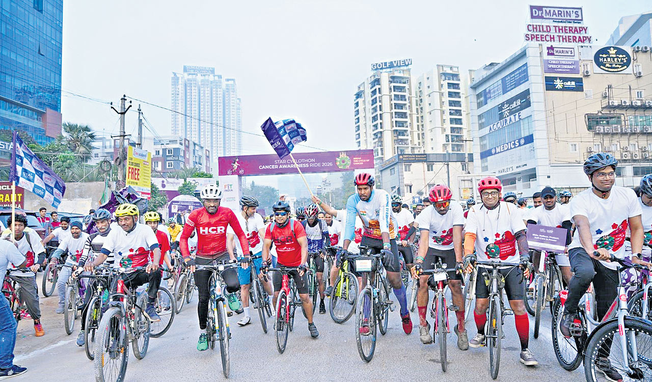 Over 1,000 join cancer awareness Cyclothon in Hyderabad
