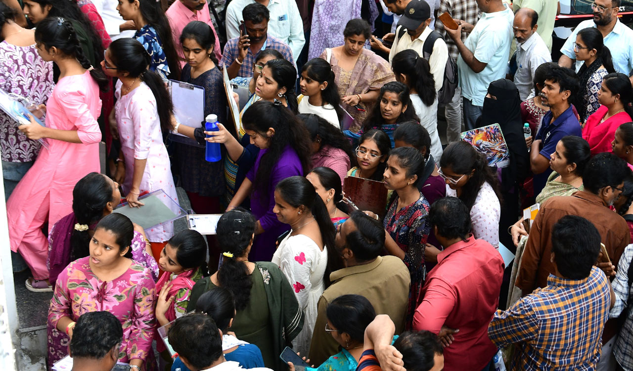 Telangana inter exams begin smoothly