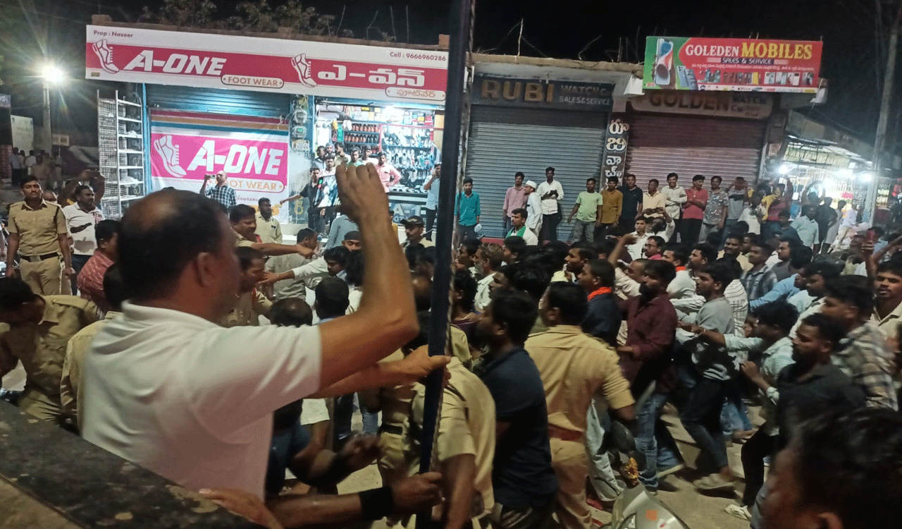 Police resort to lathi charge after clash between two groups over song in Banswada