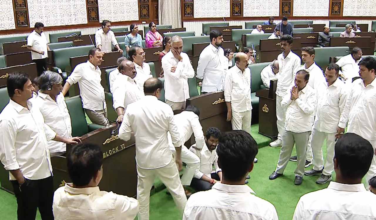 Mining row rocks Telangana Assembly; BRS protests, demands House Committee probe