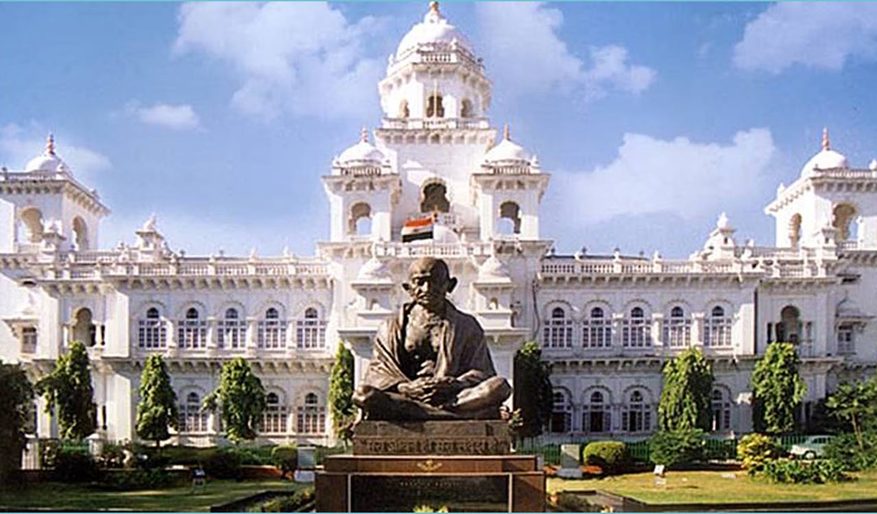 BRS stages walk out from Assembly protesting against corruption in Musi Project