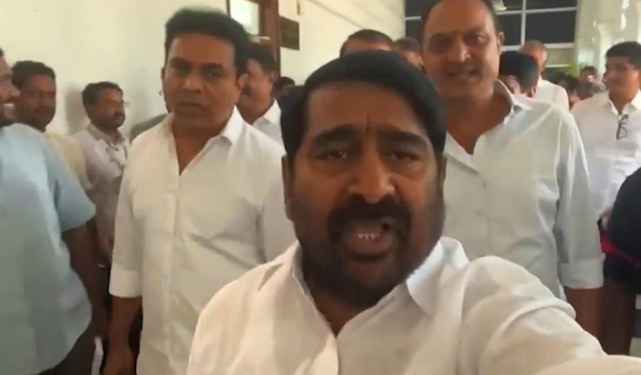 BRS legisaltors suspended from Telangana Assembly