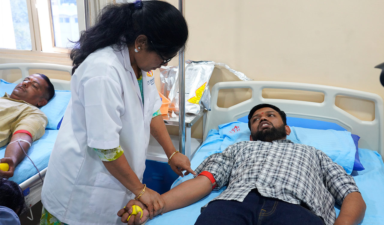Nanasaheb Dharmadhikari Pratishthan organises blood donation drive in Hyderabad