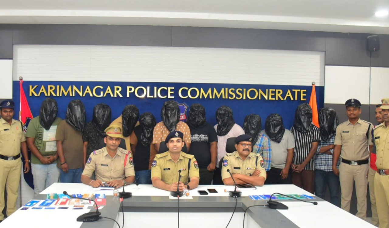 Karimnagar police bust cybercrime gang, arrest 12 including kingpin