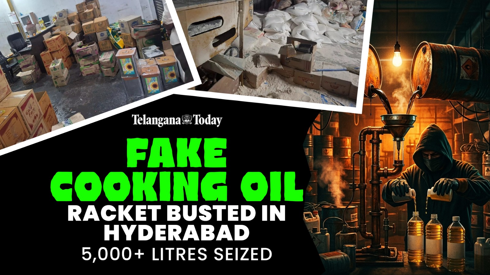 Watch | Cooking Oil Scam Alert! Father-Son Duo Repackaging Fake Oil Arrested in Hyderabad