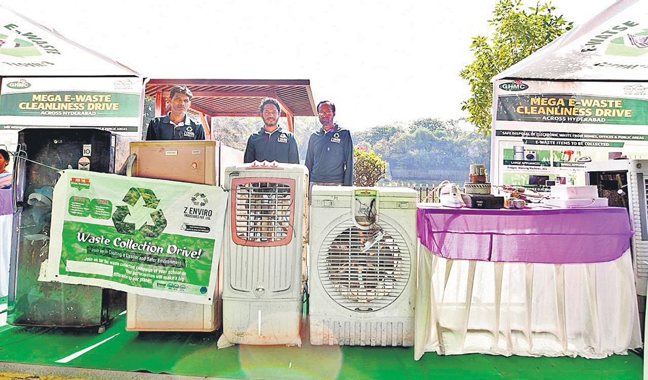 GHMC launches e-Waste collection centre and Mirror Library in Masab Tank