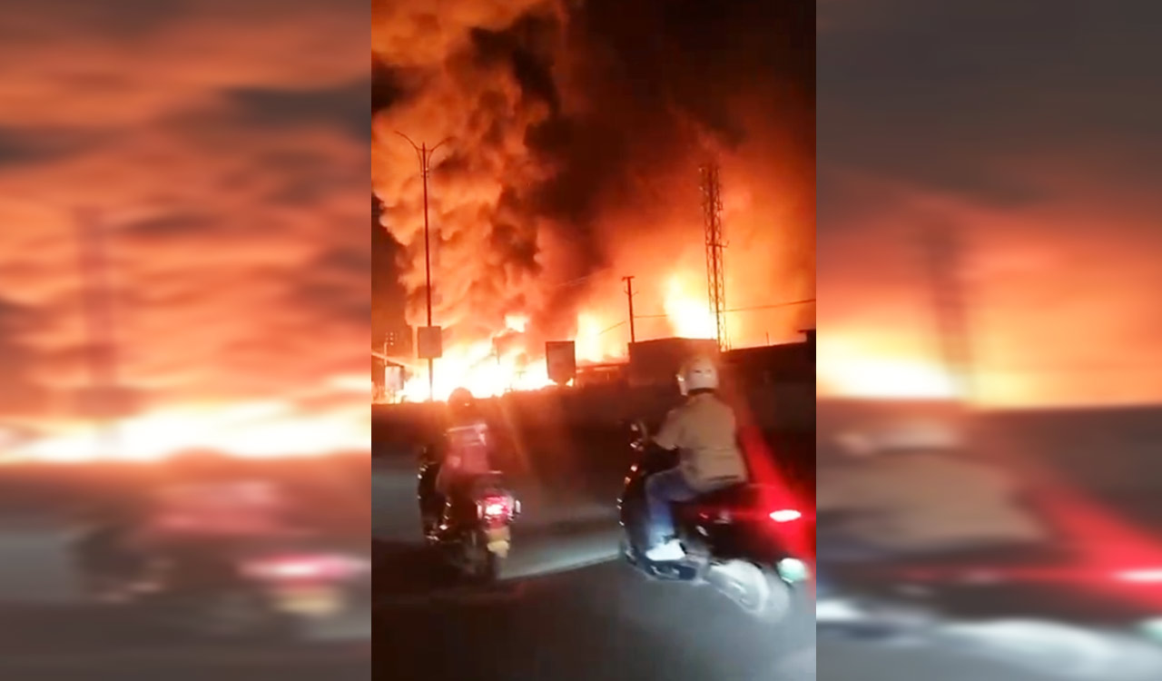 Watch: Several shops gutted in Nizampet blaze