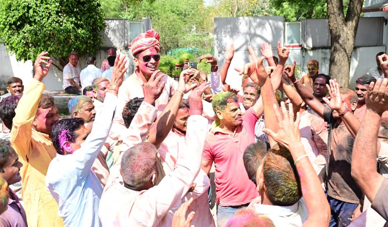 Holi festival celebrated with traditional enthusiasm in Adilabad