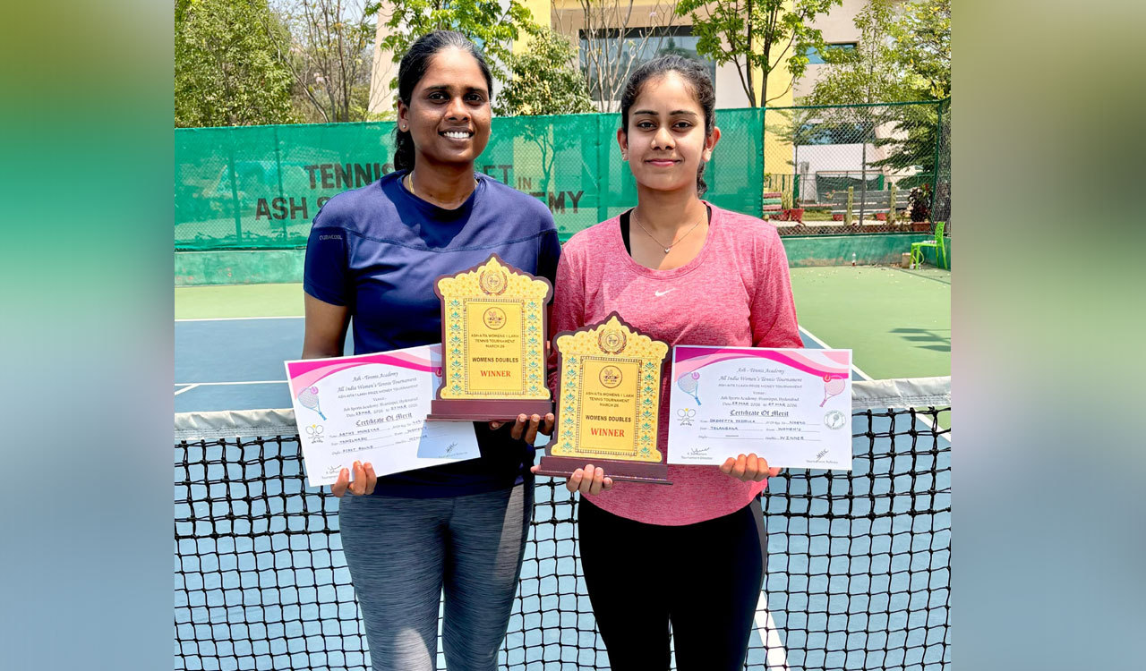 Sai Dedeepya and Arthi Muniyan win women’s doubles at Ash Tennis Academy