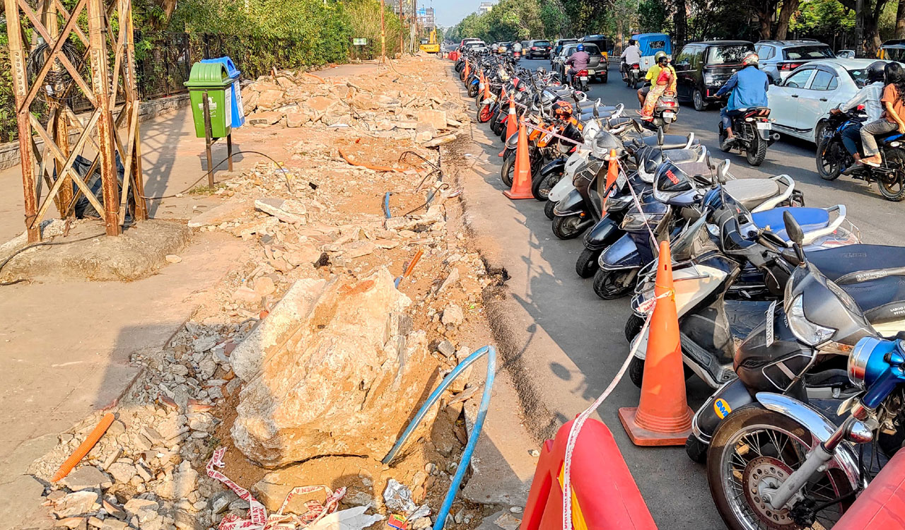 GHMC clears path for new flyover, excavation work underway near KBR Park
