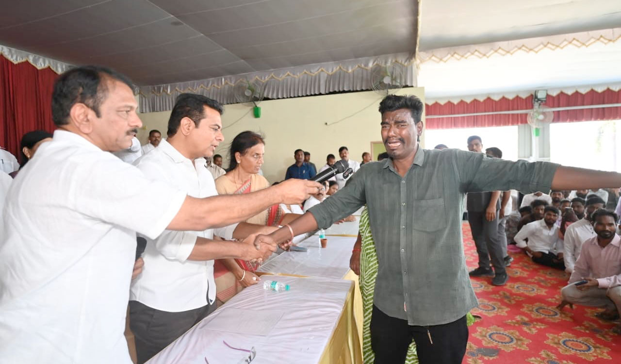 KTR attacks Congress Bulldozer model for Musi development, dares govt to build houses first