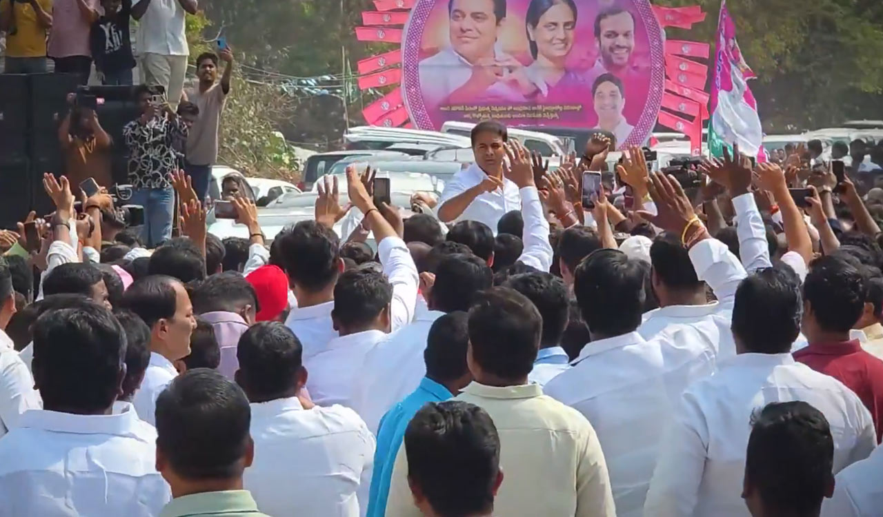 KTR leads Musi Dandi March against Gandhi Sarovar project, vows support to displaced residents