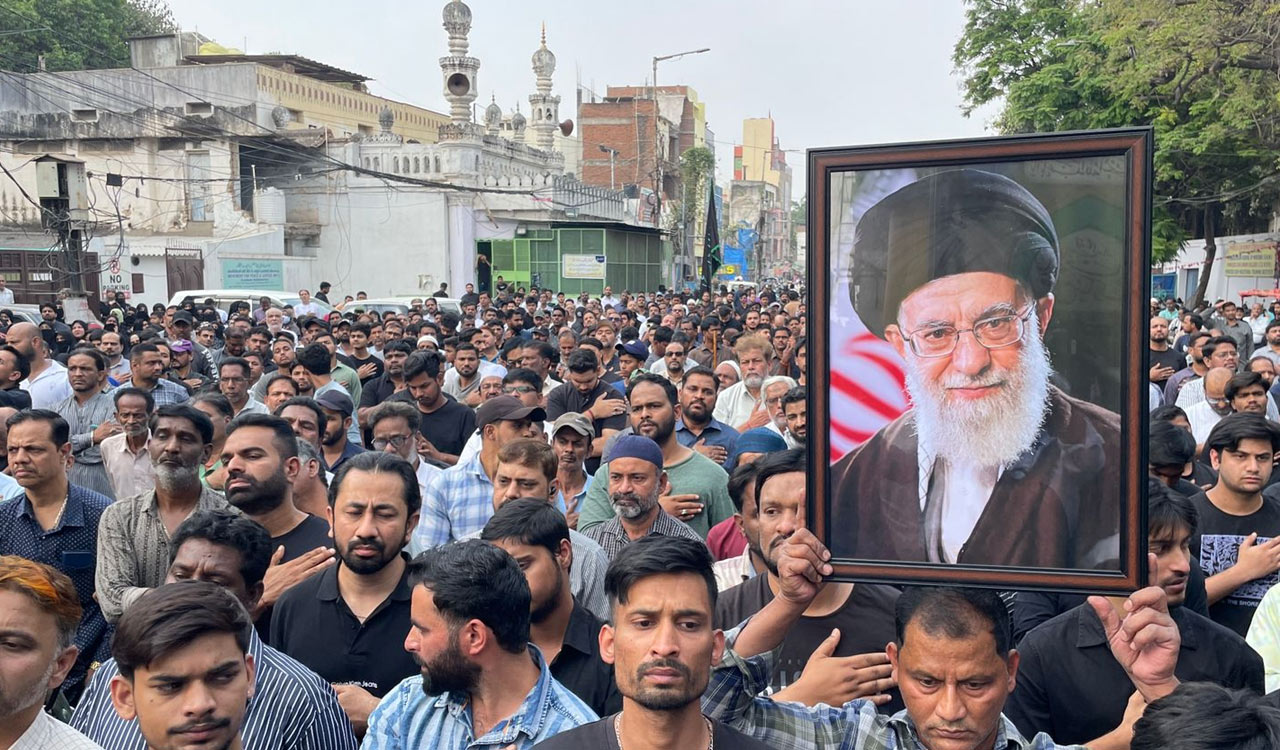 Hyderabad: Protest rally condemns assassination of Iran’s Supreme Leader