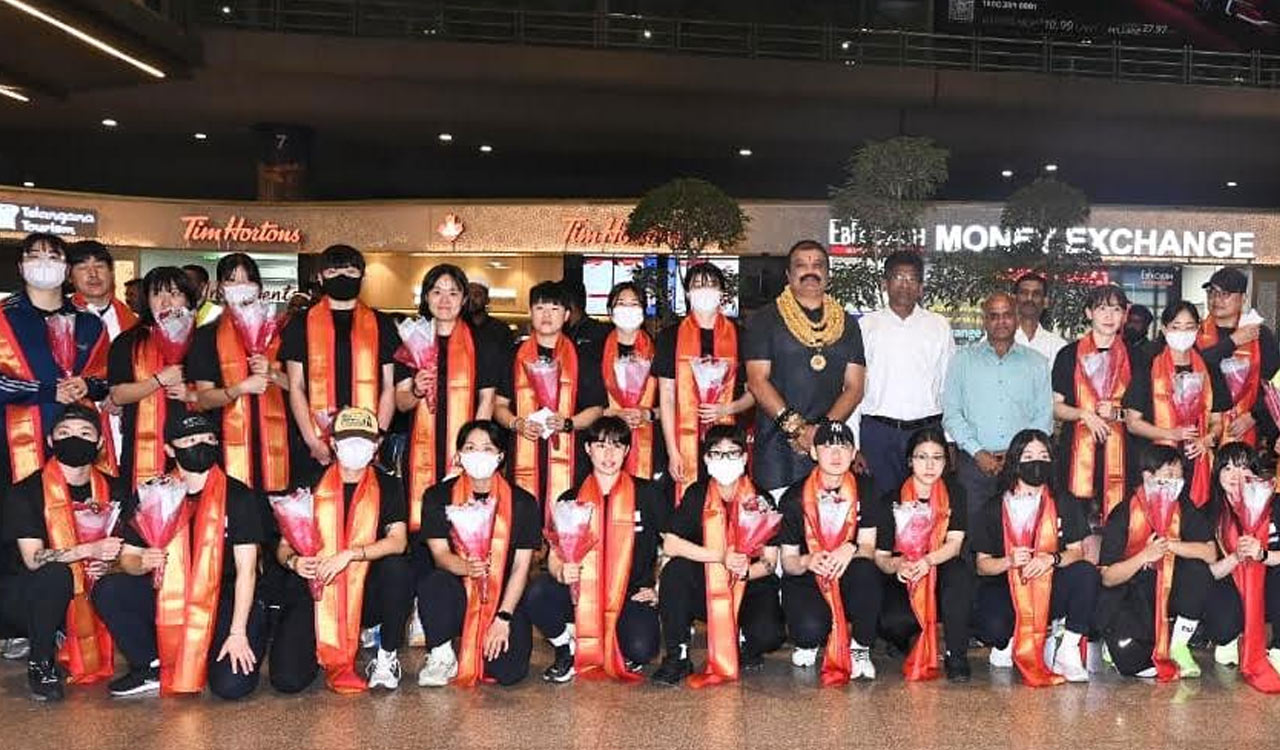 FIH Hockey World Cup: Korean women’s hockey team arrives in Hyderabad