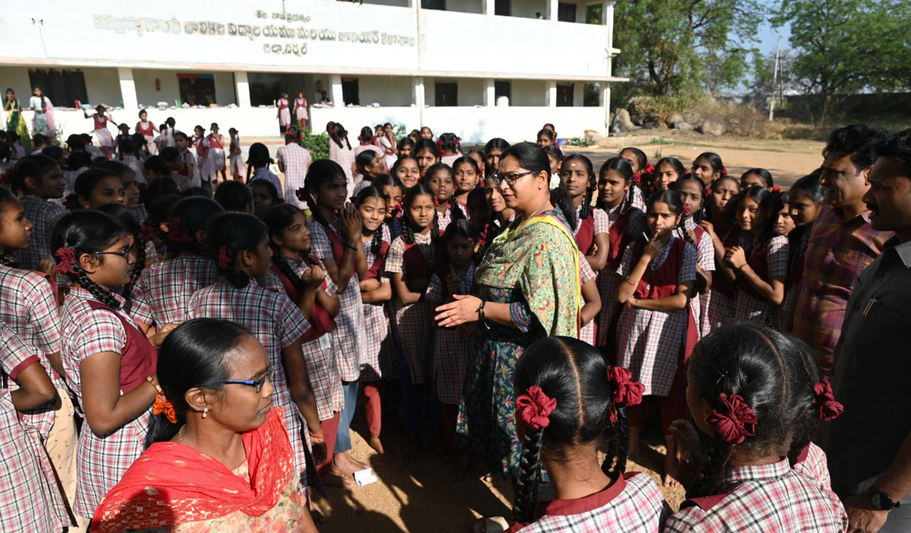 Nirmal Collector inspects KGBV, instructs officials to raise education standards