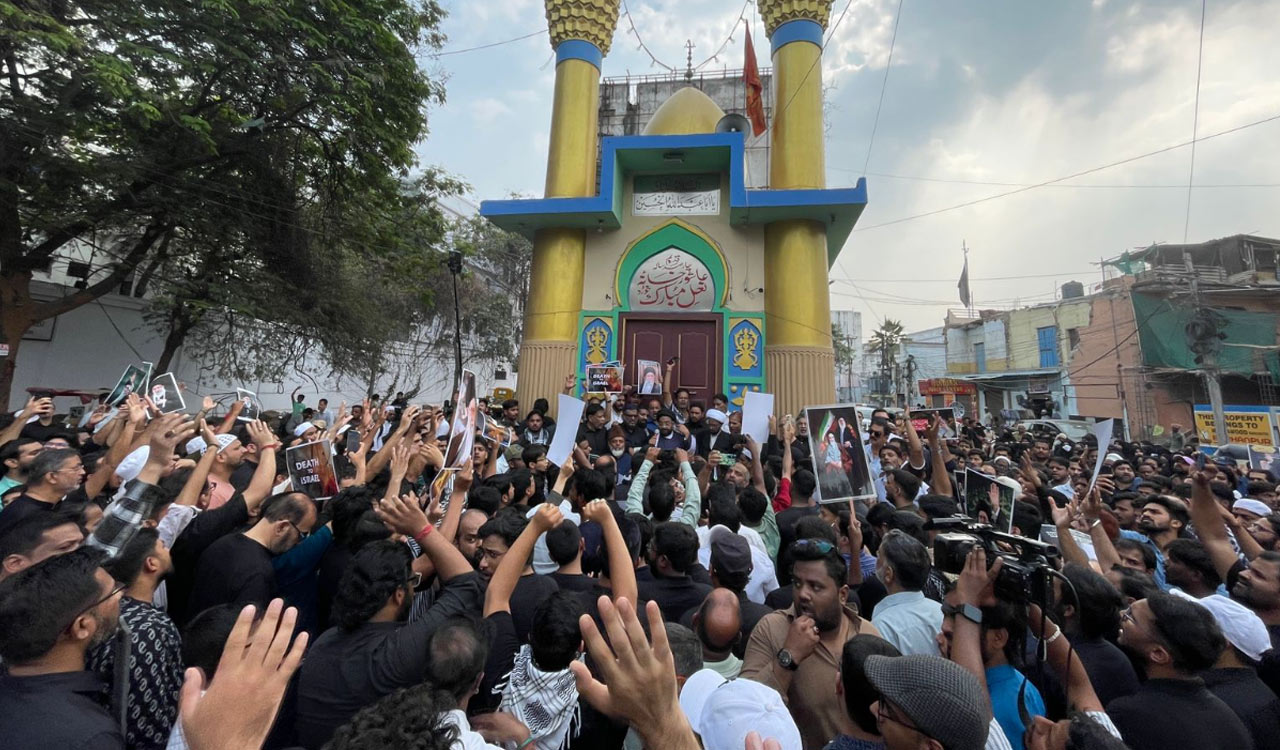 Hyderabad: Protest rally condemns assassination of Iran’s Supreme Leader