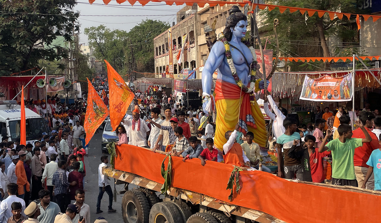 Hyderabad witnesses grand Sri Rama Navami Shobha Yatra