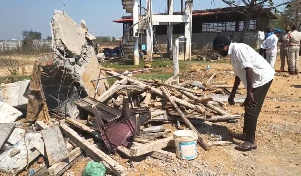 Dalit activists protest demolition of Ambedkar statue platform in Siddipet village