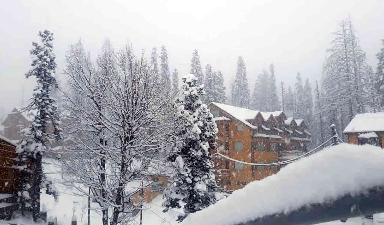 Fresh snowfall in higher reaches of Kashmir
