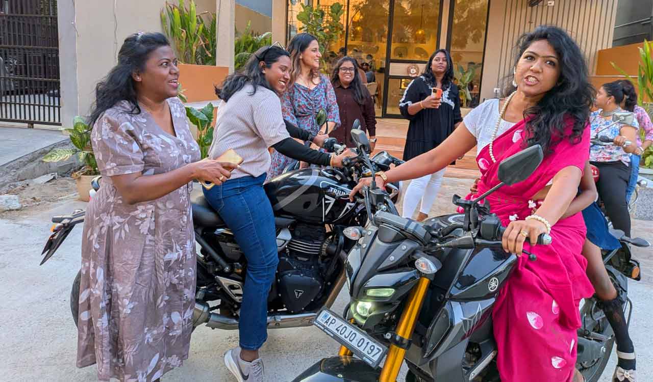 Telangana Women Moto Bikers celebrate Women’s Day with vibrant gathering in Financial District