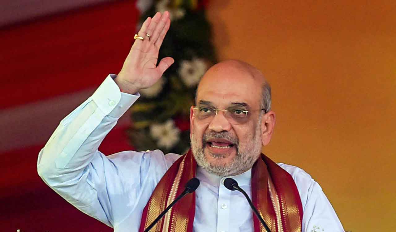Amit Shah calls Punjab government Kejriwal’s ATM at Moga rally