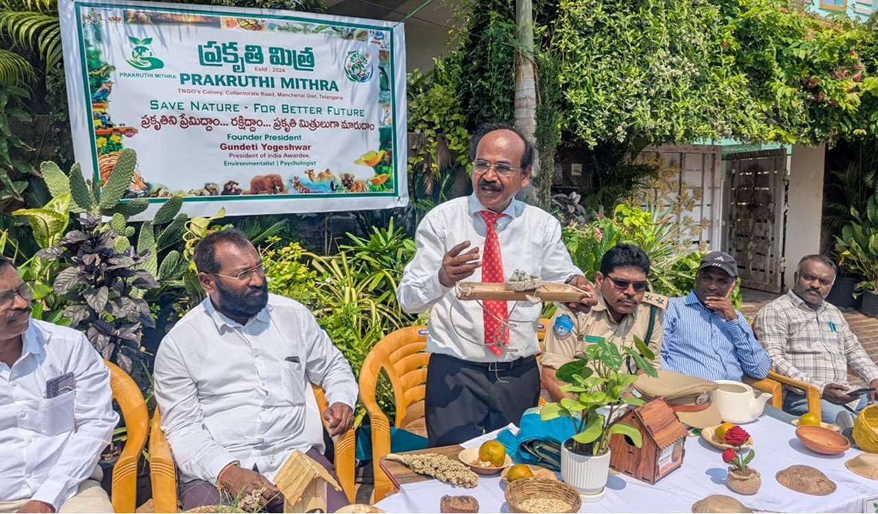 World Sparrows Day observed in Mancherial
