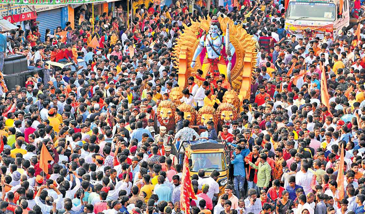 Sri Rama Navami Shobha Yatra begins in city