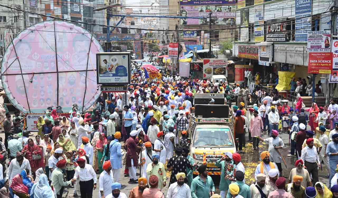 Sikh community celebrates 327th Khalsa Panth Foundation Day in Ameerpet