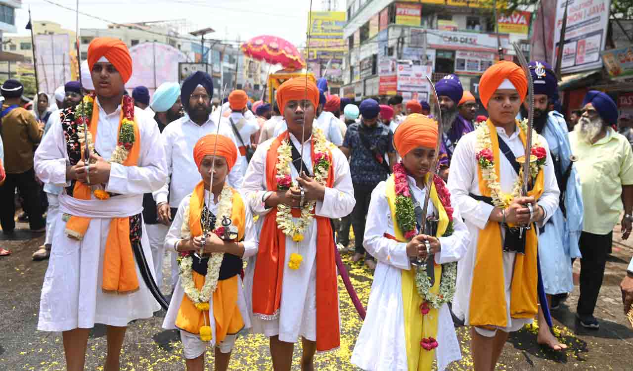 Sikh community celebrates 327th Khalsa Panth Foundation Day in Ameerpet