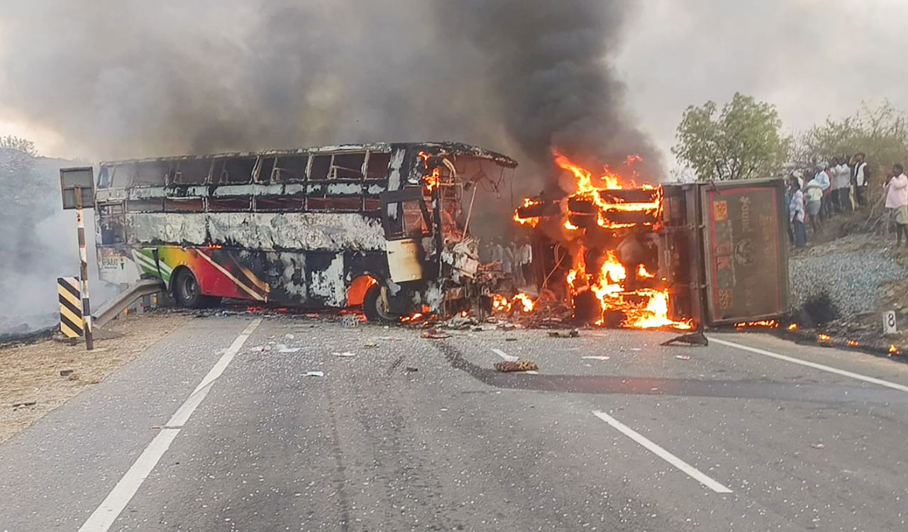 Owner, ‘unlicensed’ driver arrested in Markapuram bus inferno case