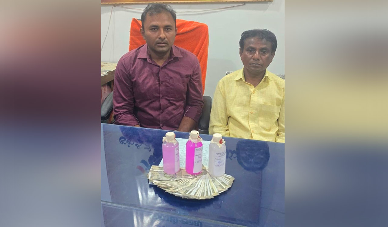 Adilabad FRO, junior assistant trapped by ACB while taking Rs 15,000 bribe in Boath
