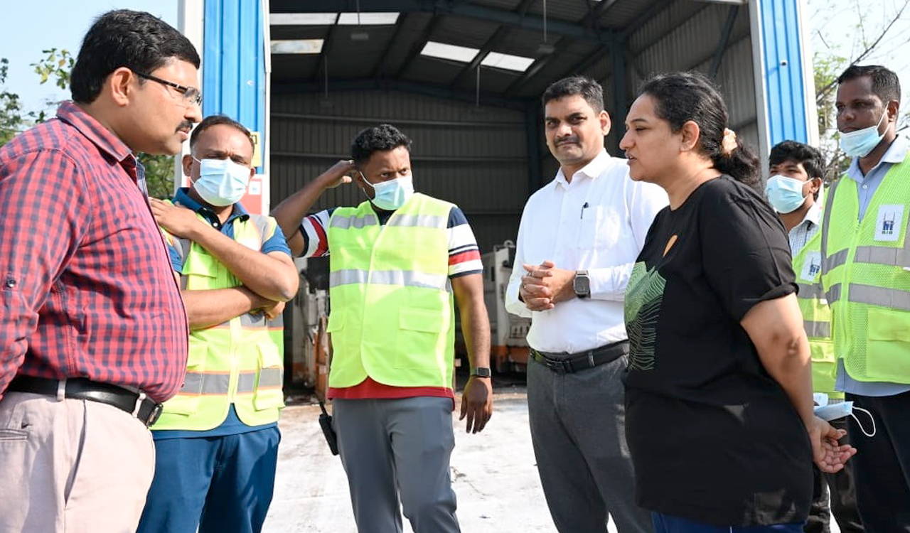 CMC Commissioner inspects waste management systems in Cyberabad
