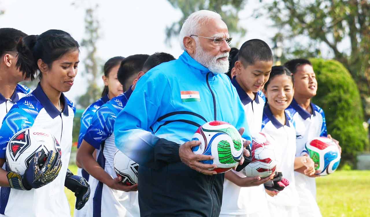 FIFA chief Infantino applauds PM Modi’s football session in Sikkim