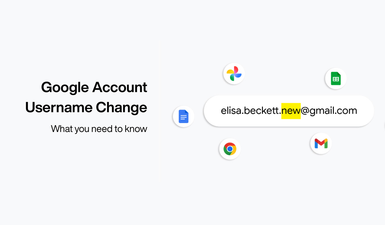 Google allows Gmail username changes without losing data, prompts developers to update authentication systems