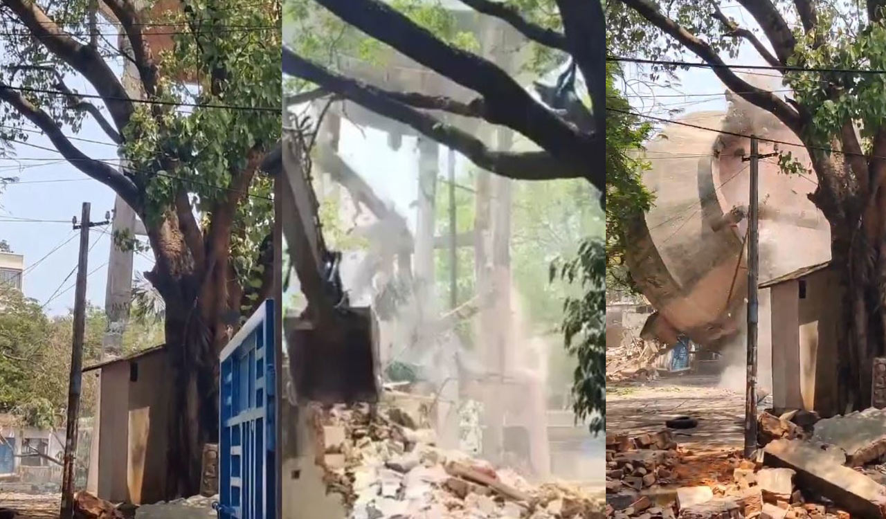 65-year-old overhead water tank demolished in SR Nagar