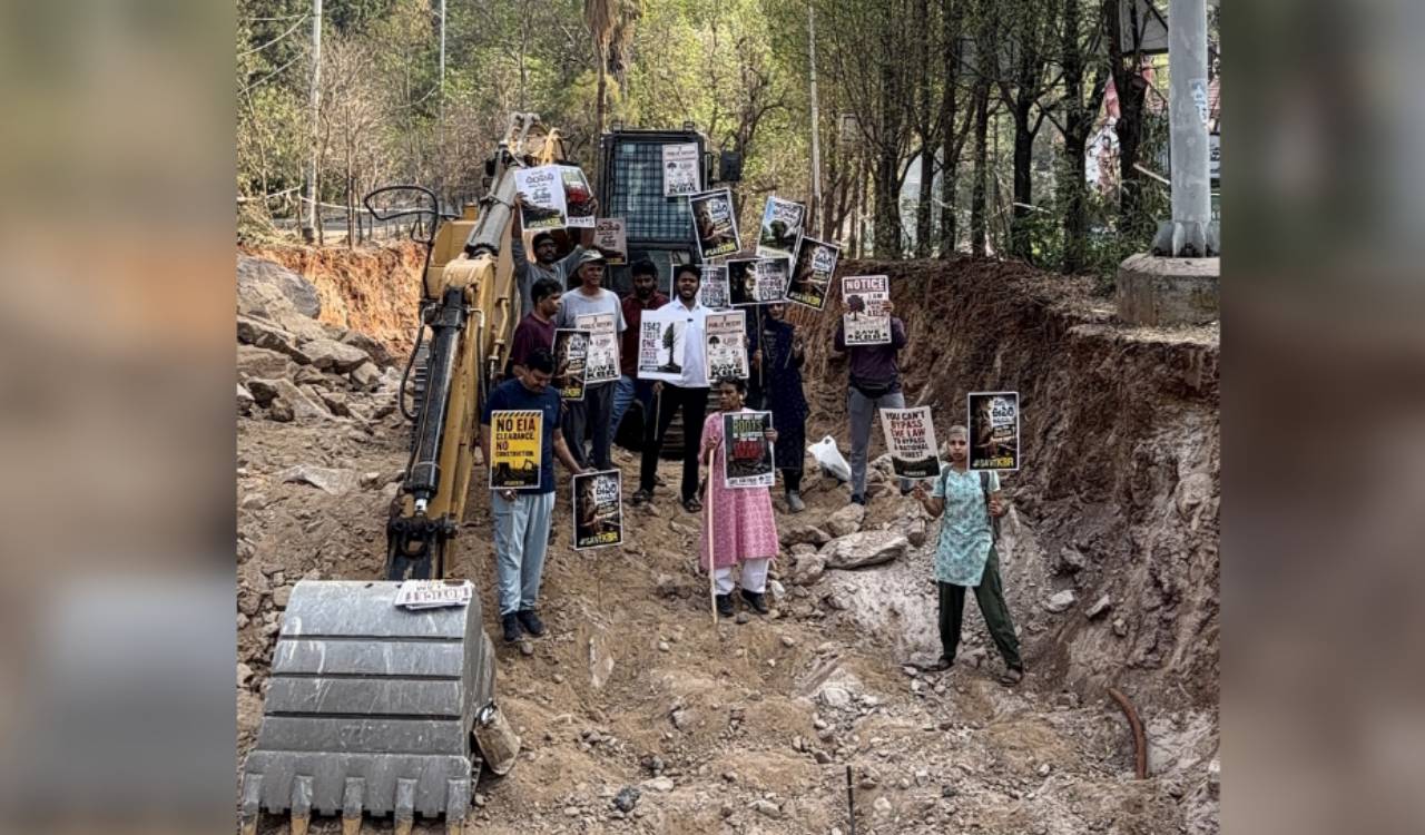 Hyderabad sees fresh protest against tree felling near KBR park