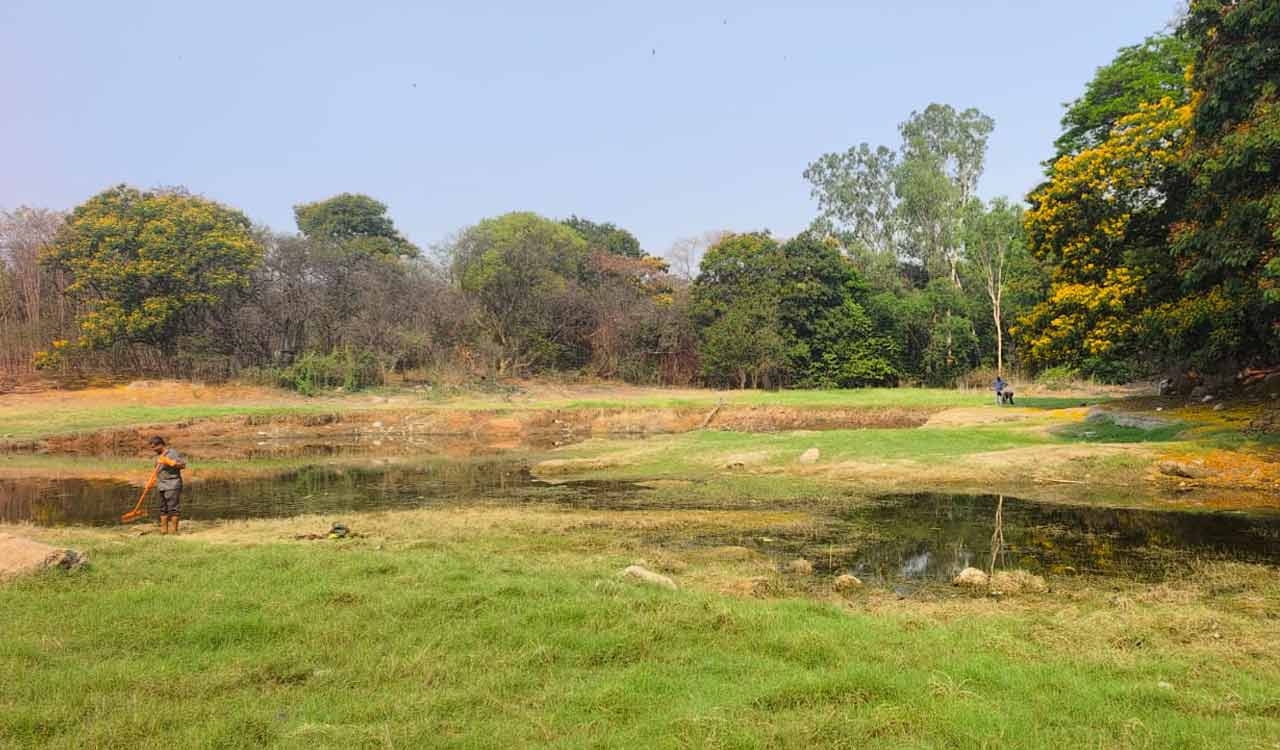 OU cleans lake bed in Landscape Garden, removes 300 kg plastic waste